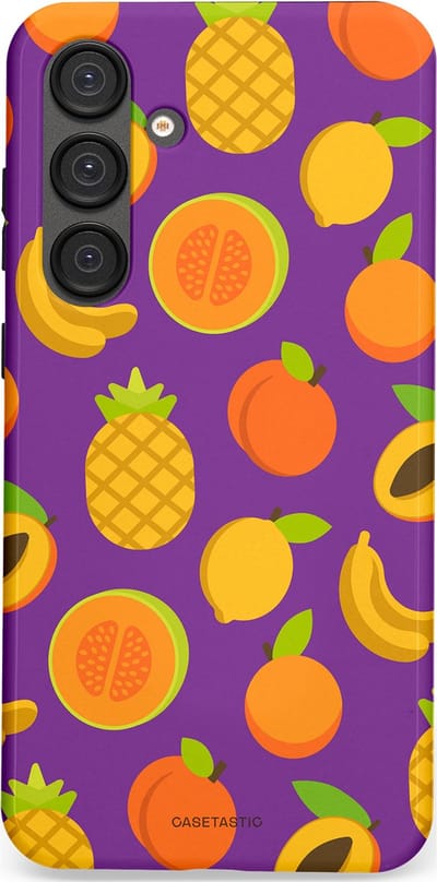 Casetastic Hoesje Geschikt voor Samsung S25 Plus - Stijlvolle Beschermende Duo-layer Case - Tropisch Fruit Feest