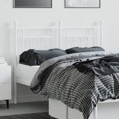 vidaXL - Vervangend - hoofdbord - 120 - cm - metaal - wit