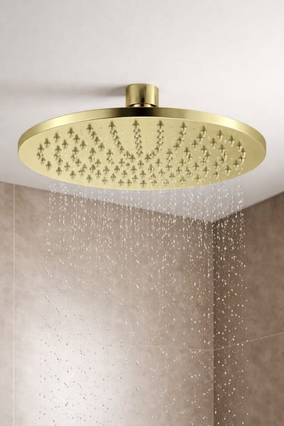 UNIFORMA HOOFDDOUCHE - ROND - 30 CM - GEBORSTELD GOUD (PVD)