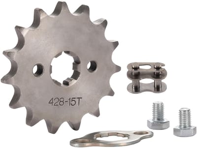 Dailygoods- Voorblad 428 15T - Vervanging voor 50cc/70cc/90cc/110cc/125cc - Tandwiel - Dirt Pit Bike - ATV - Roestvrij staal