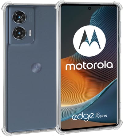 Geschikt voor Motorola Edge 50 Fusion - Hoesje - Shock Proof Case – Cover Transparant