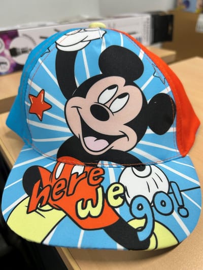 "Disney Mickey Mouse Jongens Pet - Katoen - Maat 52-54 - Here We Go - Kinderpet"
