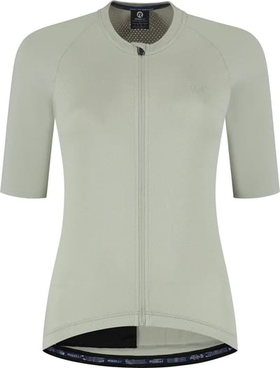 Rogelli Essential II Dames Korte Mouw Fietsshirt - Lange Rits - Taupe
