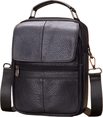 WoYoW® - Lederen Crossbody Bag - Stijlvol & Praktisch - Verstelbare Schouderband - Echt Leder - Zwart