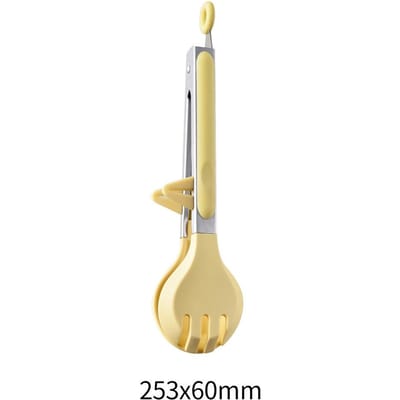 Voedseltang RVS Keukentang Silicone Antislip Kookklem BBQ Salade Gereedschap Grill Keukenaccessoires beige