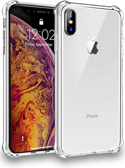 Smartphonica Telefoonhoesje Geschikt voor iPhone Xs Max transparant hoesje flexibel met stootrand geschikt voor iPhone Xs Max