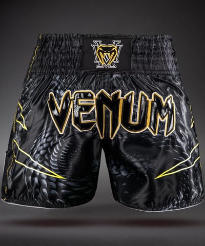 Venum Matupa Muay Thai Shorts – Zwart/Grijs/Goud | Professionele Muay Thai & Kickboks Shorts - Copy - XS