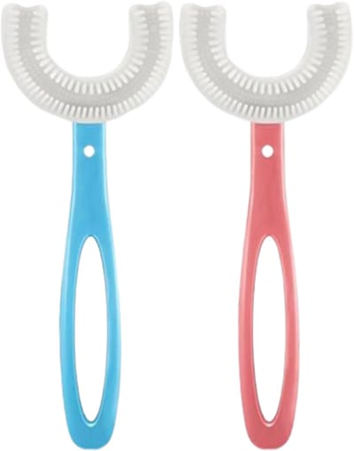 2X Baby Tandenborstel Kinderen - Tandenborstel voor baby en peuter - Makkelijk, veilig en hygiënisch - 6-12 jaar