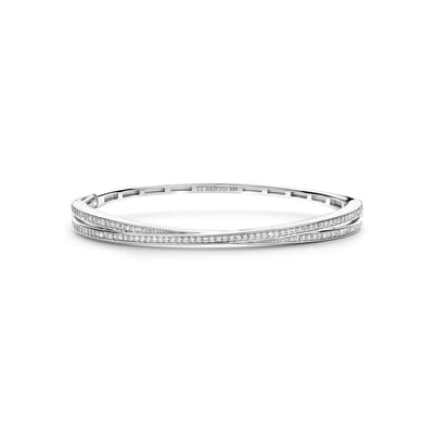 TI SENTO Dames Armband - 925 zilver - Zirconia wit - Maat M - 23072ZI