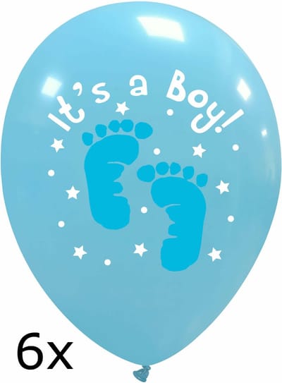 It's a Boy Ballonnen met schattige babyvoetjes, 6 st., 30cm