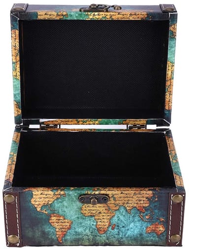 Dailygoods- Sieradenbox Grote Opbergruimte - Opbergdoos met Deksel - Houten Opbergdoos - Vintage Ontwerp - Bescherming tegen Krassen - Decoratieve Fittingen