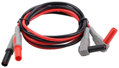 Multimeter Testkabelset - Testsondes Krokodilklemmen - Elektrisch Testen - Veelzijdige Connectoren - 1 Meter Kabel - Zwart