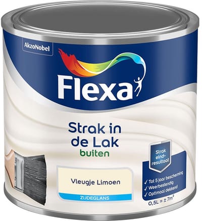 Flexa - Strak In De Lak Buitenlak Zijdeglans - Vleugje Limoen - Mengverf - 500 Ml