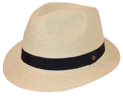 Resort Trilby – Zomerhoed Dames & Heren Natuurlijke Vezel - Maat: L-XL: 61 cm - Beige