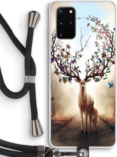 Case Company® - Hoesje met koord geschikt voor Samsung Galaxy S20 Plus hoesje met Koord - Seasons Change - Telefoonhoesje met Zwart Koord - Bescherming aan alle Kanten en Over de Schermrand