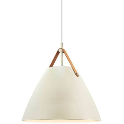 DFTP by Nordlux Hanglamp Strap, zandkleurig, Ø 36 cm, metaal/leer