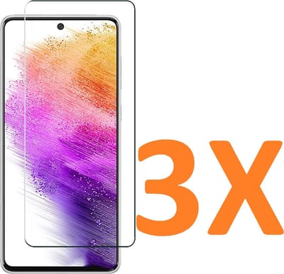 Screenprotector Glas - Tempered Glass Screen Protector Geschikt voor: Samsung Galaxy A73 5G - 3x
