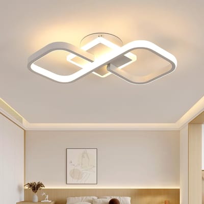 Haobosic - Moderne LED-plafondlamp, warm wit, 36W, 4000LM, vierkante LED-plafondlamp van acryl, elegante verlichtingsarmatuur voor slaapkamer, woonkamer, gang en binnenverlichting.