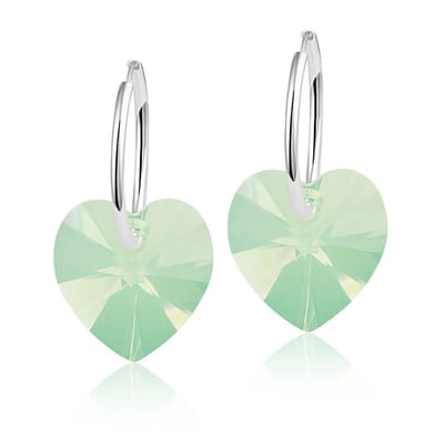Montebello Oorbellen Alicia HZ28 - Swarovski Hart - 925 Zilver Gerhod.- Ø14mm - 24mm