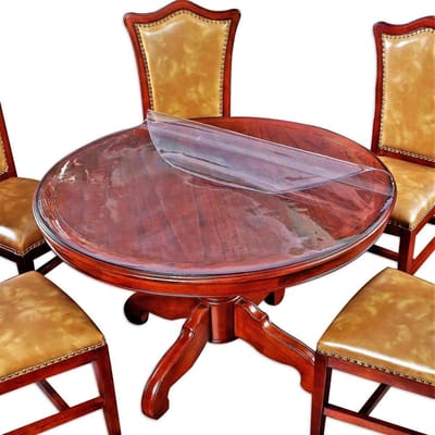 Ronde Tafelbeschermer - Tafelkleed Cover PVC - Meubels Beschermen - Water- en Hittebestendig - 32 Inch Diameter - Helder