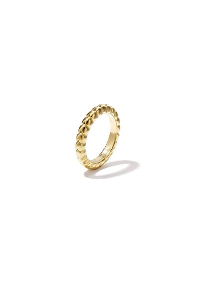 Goudlief Herhalende hartjes ring - Goudkleur - 16 - Roestvrij staal - Verkleurt niet - Goudlief.nl
