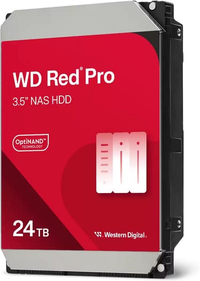 Western Digital Red Pro - Interne Harde Schijf - NAS HDD - 512MB Cache - 24 TB