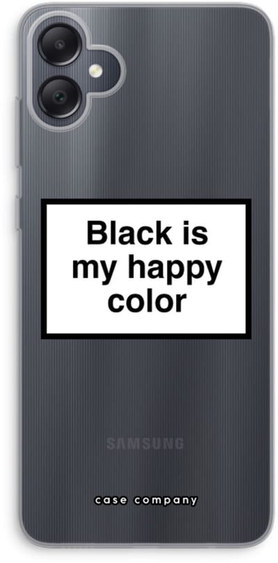 Case Company® - Hoesje geschikt voor Samsung Galaxy A05 hoesje - Black is my happy color - Soft Cover Telefoonhoesje - Bescherming aan alle Kanten en Schermrand