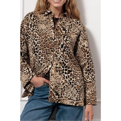 Studio Anneloes Bernou Animal Blouse Multi Color Maat: XS | Longsleeves Outlet | Dames | Zwart