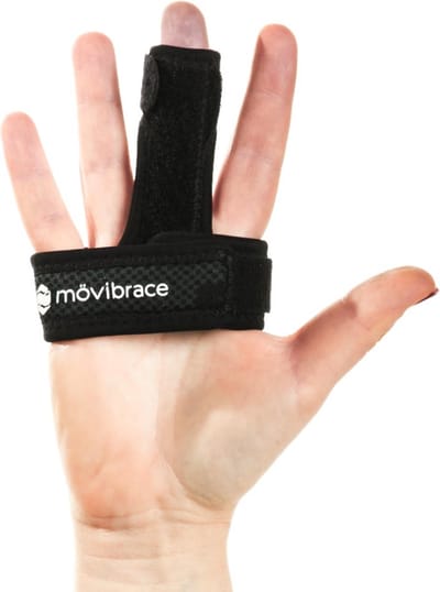 Mövibrace - Triggerfinger Spalk - Vingerspalk - Vingerbrace - Verstelbaar Links & Rechts - Zwart - One size