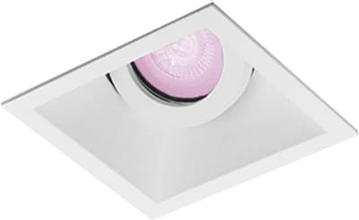 Inbouwspot Sander met Philips HUE White and Color - inbouwspot - Wit - vierkant verdiepte spot - Voor binnen / woonkamer / keuken / slaapkamer - IP20 - GU10 - Buitendiameter: 93MM - boorgat: Vierkante uitsparing - min. Inbouwdiepte: 90MM