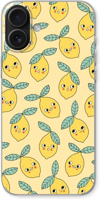 Case Company® - Hoesje geschikt voor iPhone 16 Plus hoesje - Citroenen - Soft Cover Telefoonhoesje - Bescherming aan alle Kanten en Schermrand