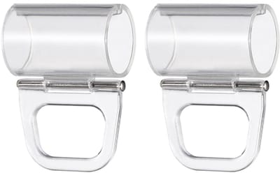 Dailygoods - Roller Blinds - Transparante Handvatten - Stijlvol en Praktisch - Pack van 2 - Sterke Bevestiging - Geschikt voor Rolluiken - 4.5 x 3.5 cm