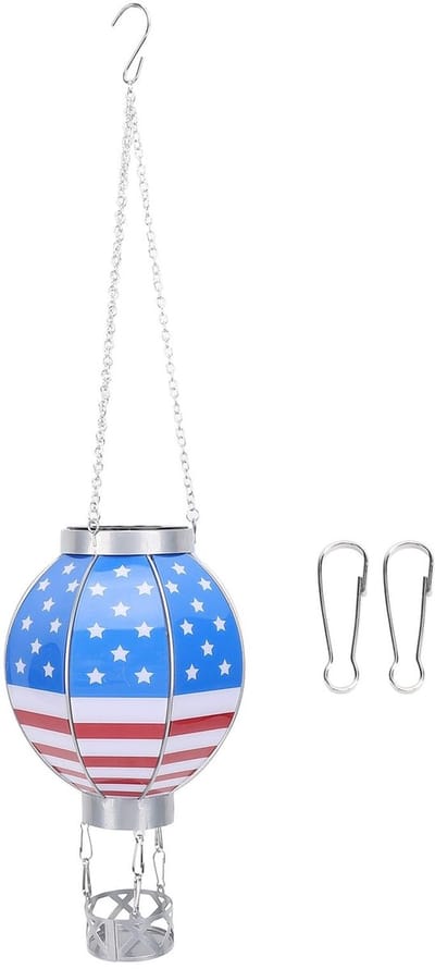 Dailygoody - Heteluchtballon - Zonne-energie - Uniek ontwerp - Grote maat - Decoratieve buitenlantaarn - Ideaal voor tuinterras, camping en picknick