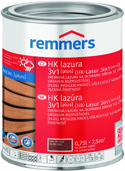 Remmers HK-Lazuur 3in1 [PLUS] - Teak - 0.75 liter