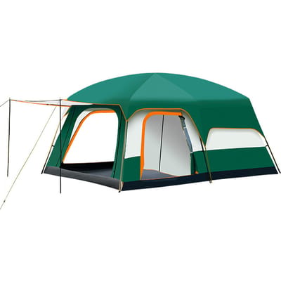 Tentes de luxe pour camping, grande tente familiale avec chambres de 4 à 12 personnes, étanche, deux chambres et S vert