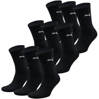 Puma Sportsokken Zwart - 9 paar Zwarte Sport Sokken - Unisex - Maat 35/38
