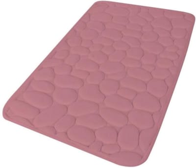 Urban Living Badkamerkleedje/badmat tapijt - memory foam - oud roze - 50 x 80 cm - anti slip