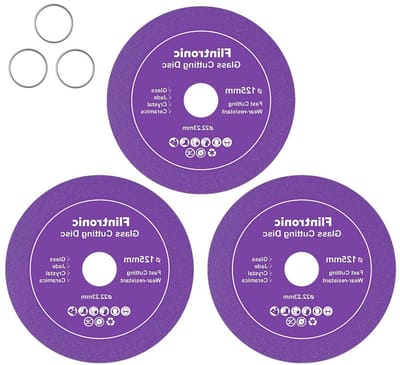 Diamant slijpschijven voor glas en tegels - Set van 3, 125 mm voor porselein, graniet en jade