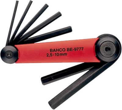 Bahco be-9776 inbussleutelset - uitklapbaar model - 7-delige - 1,5-6mm