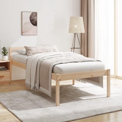 Seniorenbed Hout - Bedframe Met Lattenbodem - Gemakkelijk In En Uit - Massief Grenenhout Constructie - 90 x 190 cm