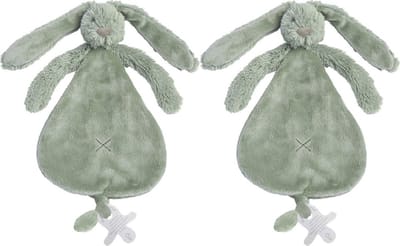 2 Happy Horse Richie Knuffeldoekjes - groen - Baby cadeau - Kraamcadeau - Tuttle doekjes