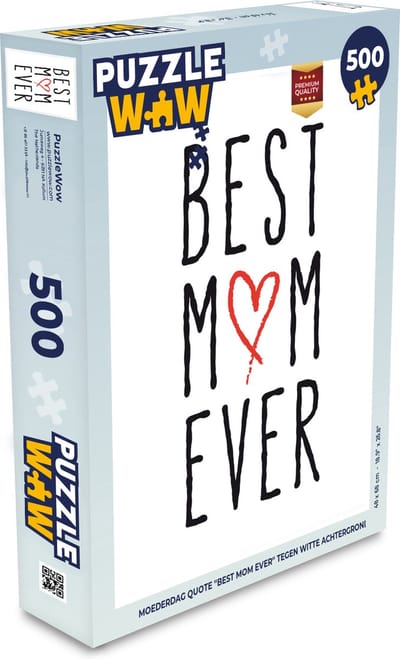 Puzzel Best mom ever - Spreuken - Mama - Quotes - Legpuzzel - Puzzel 500 stukjes