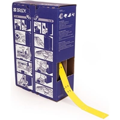 Brady BM-10x60-348-YL polyolefin tags geel | 10 mm x 60 mm (origineel)