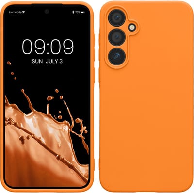 kwmobile telefoonhoesje geschikt voor Samsung Galaxy A55 5G - Hoesje voor smartphone - Precisie camera uitsnede - In fruitig oranje