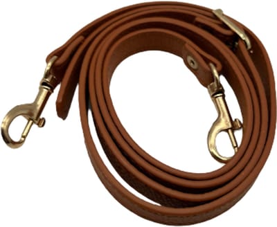 FIFO Verstelbare Modieuze Kunst Leren Schouderriem Tas – LichtBruin/Goudkleurig– Schouderband – Leren Tassen riem – Fashion – Leer – Losse riem – Losse band – Tassen band – Tassen hengsel