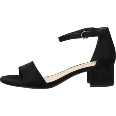 Tamaris Sandalen met hak zwart Textiel - Dames - Maat 39
