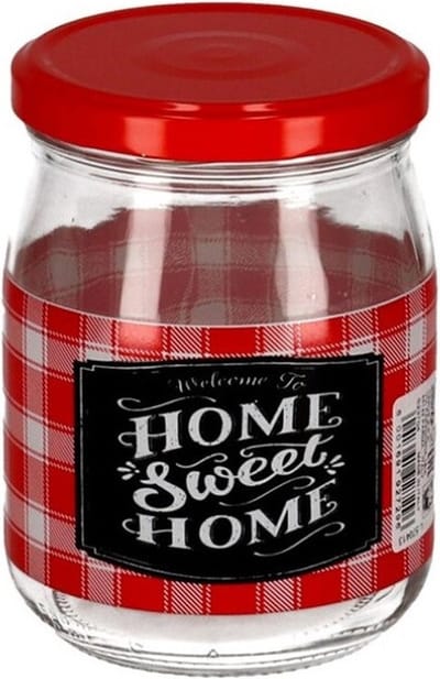 1x Transparante voorraadpotten/jampotten/inmaakpotten met schroefdop 500 ml van glas - Zelf jam maken