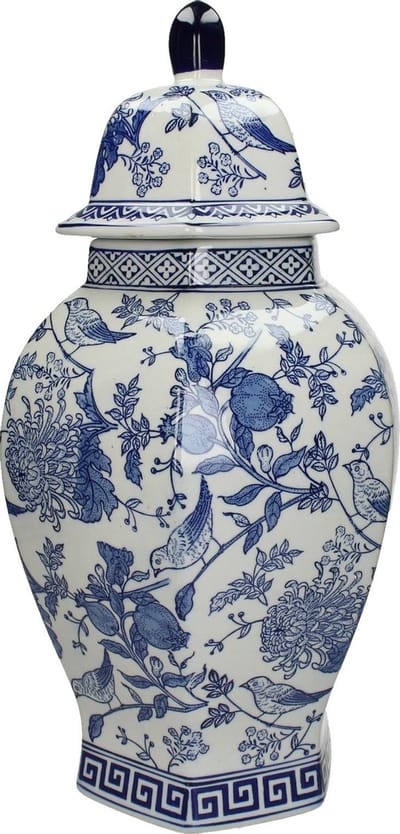 Delfts Blauw - Pot - Bloempot - Vaas - Oud Hollands -  Porselein 24.5x24.5x44cm