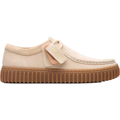 Clarks - TORHILL LO - Vrije tijdsschoenenHeren veterschoenHeren sneakersCasual - Kleur: Wit/beige - Maat: 43.5