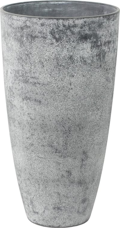 Ter Steege Plantenpot Vaas - beton grijs - D29xH50 cm - gerecycled kunststof - bloempot - binnen en buiten